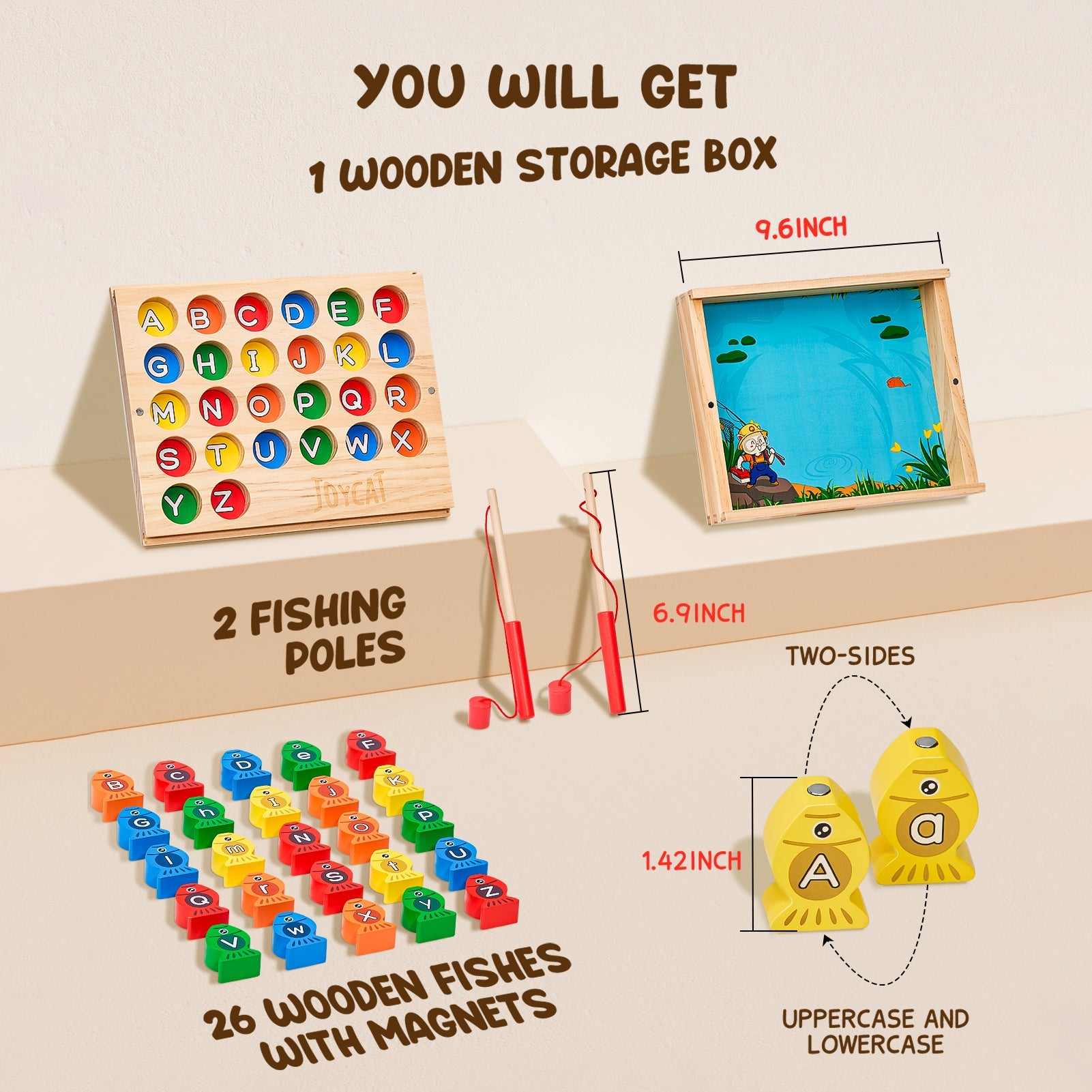 Wooden Magnetic Fishing Game