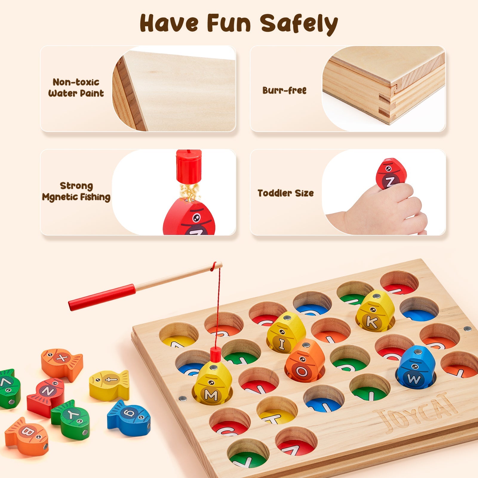 Wooden Magnetic Fishing Game
