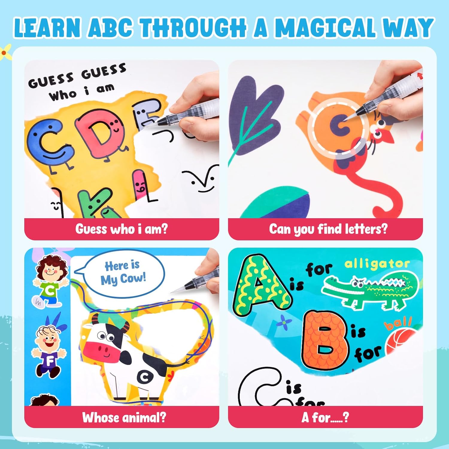 Water Reveal Alphabet Coloring Book