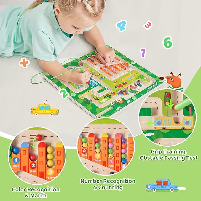Magnetic Color and Number Maze